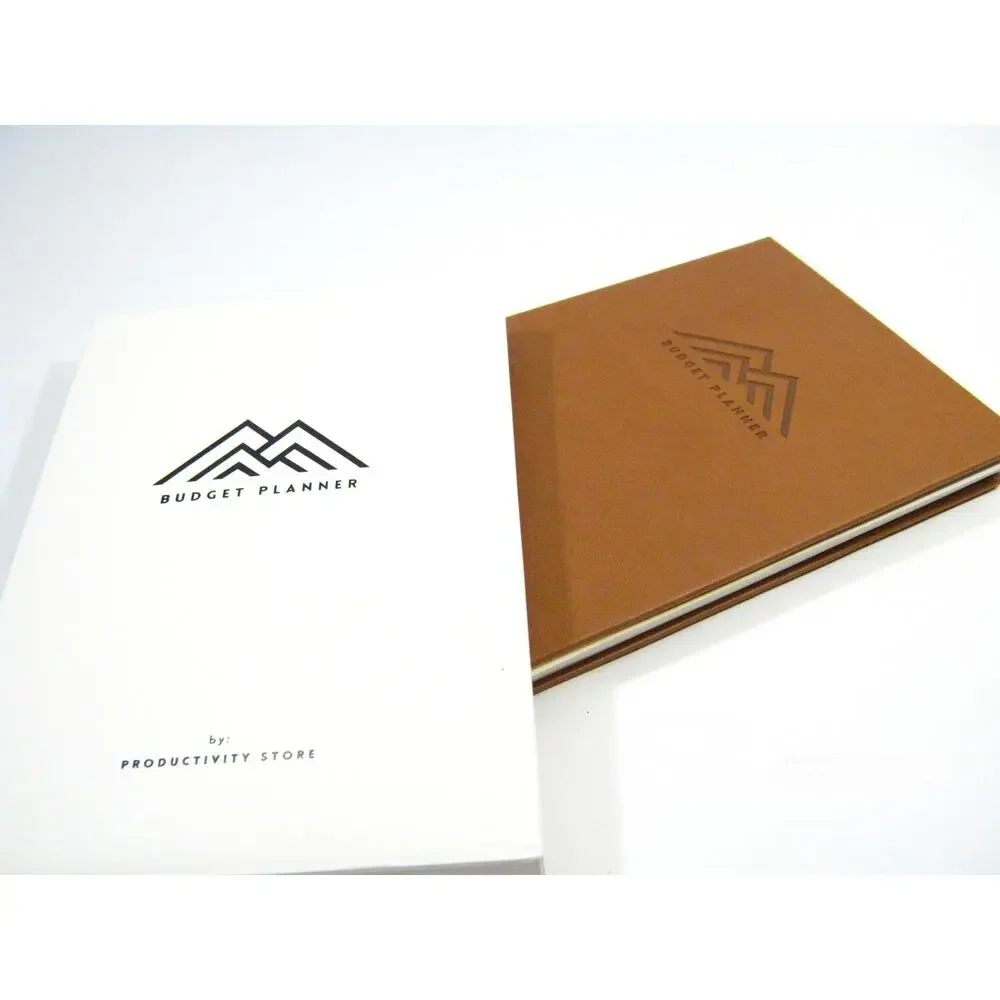 Brown Vegan leather Budget Planner Budget Book |12-Month Finance Expense Tracker